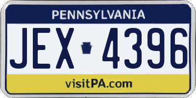 PA license plate JEX4396