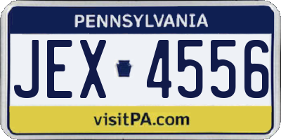 PA license plate JEX4556