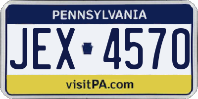 PA license plate JEX4570