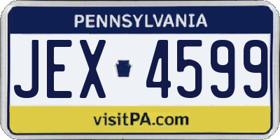 PA license plate JEX4599
