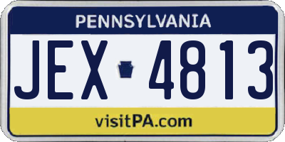 PA license plate JEX4813