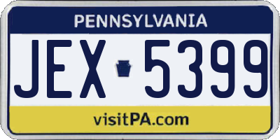 PA license plate JEX5399