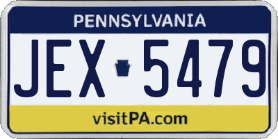 PA license plate JEX5479