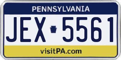 PA license plate JEX5561