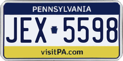 PA license plate JEX5598