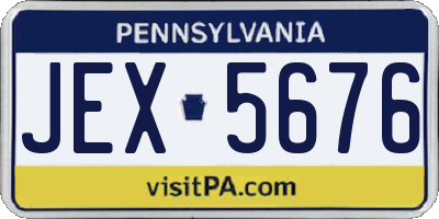 PA license plate JEX5676