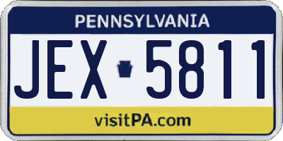PA license plate JEX5811