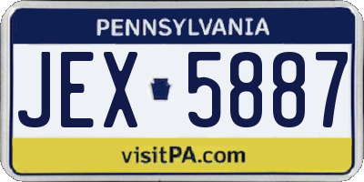 PA license plate JEX5887