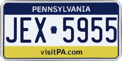 PA license plate JEX5955