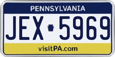PA license plate JEX5969