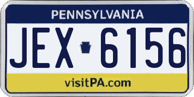 PA license plate JEX6156