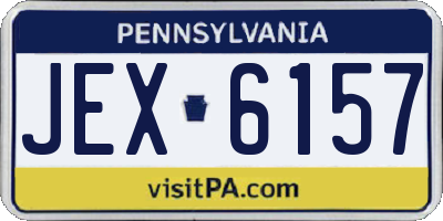 PA license plate JEX6157