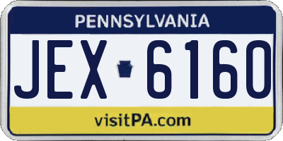 PA license plate JEX6160
