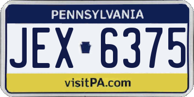 PA license plate JEX6375