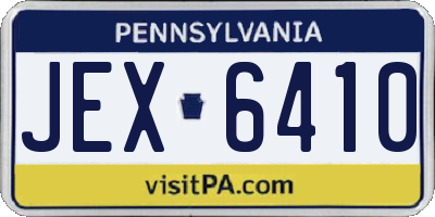 PA license plate JEX6410