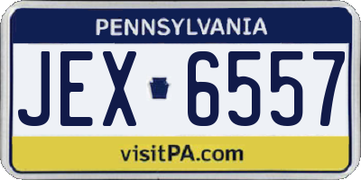 PA license plate JEX6557
