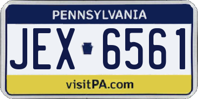 PA license plate JEX6561