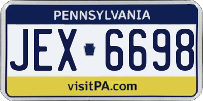 PA license plate JEX6698