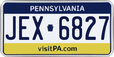 PA license plate JEX6827