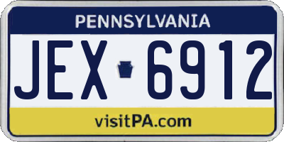 PA license plate JEX6912