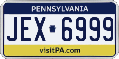 PA license plate JEX6999