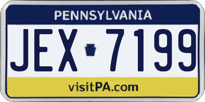 PA license plate JEX7199