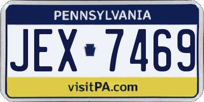 PA license plate JEX7469