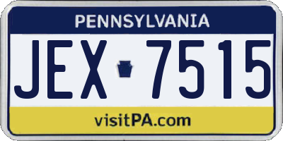 PA license plate JEX7515