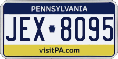 PA license plate JEX8095