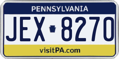 PA license plate JEX8270