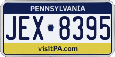 PA license plate JEX8395