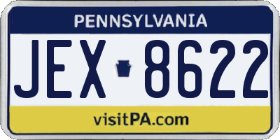PA license plate JEX8622