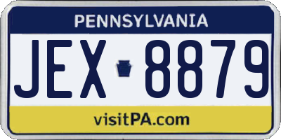PA license plate JEX8879