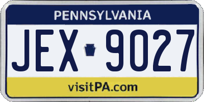 PA license plate JEX9027