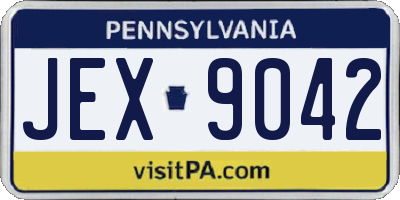 PA license plate JEX9042