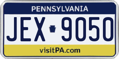 PA license plate JEX9050
