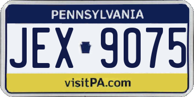PA license plate JEX9075