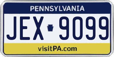 PA license plate JEX9099