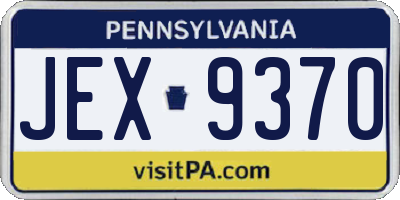 PA license plate JEX9370