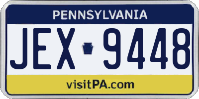 PA license plate JEX9448