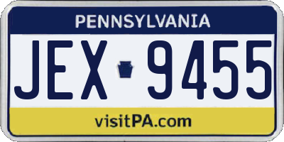 PA license plate JEX9455