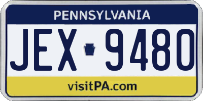 PA license plate JEX9480