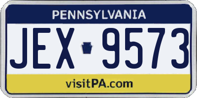 PA license plate JEX9573