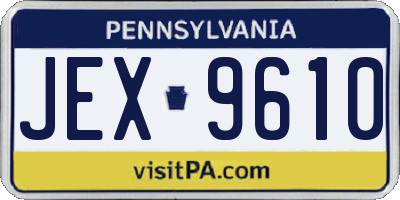 PA license plate JEX9610