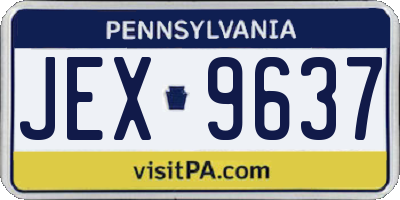 PA license plate JEX9637