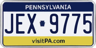 PA license plate JEX9775