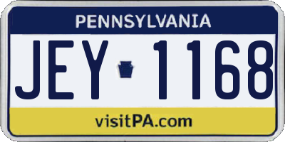 PA license plate JEY1168