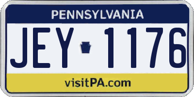 PA license plate JEY1176