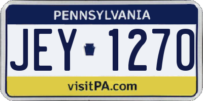 PA license plate JEY1270
