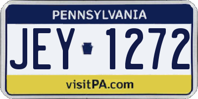 PA license plate JEY1272